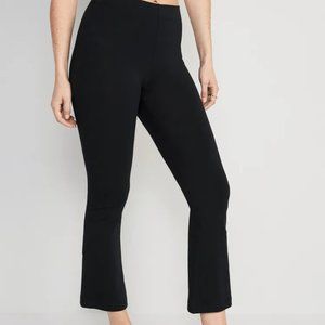 Old Navy Black High Waisted Cropped Flare Leggings / Tall/ L